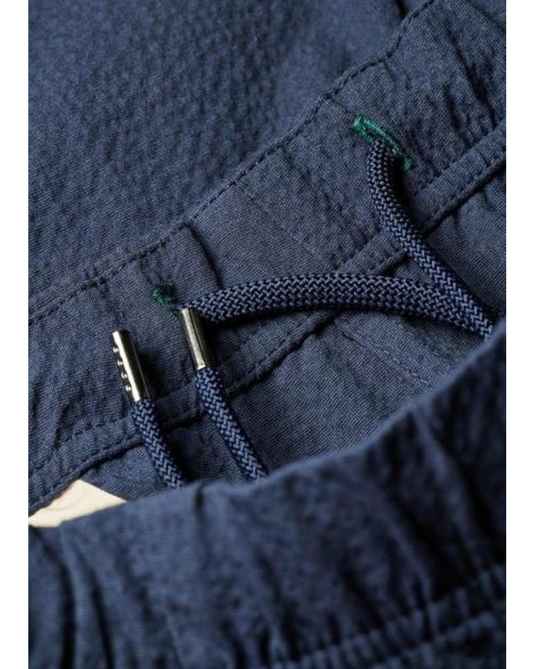 Paul Smith Blue Stretch-Cotton Seersucker Shorts for men