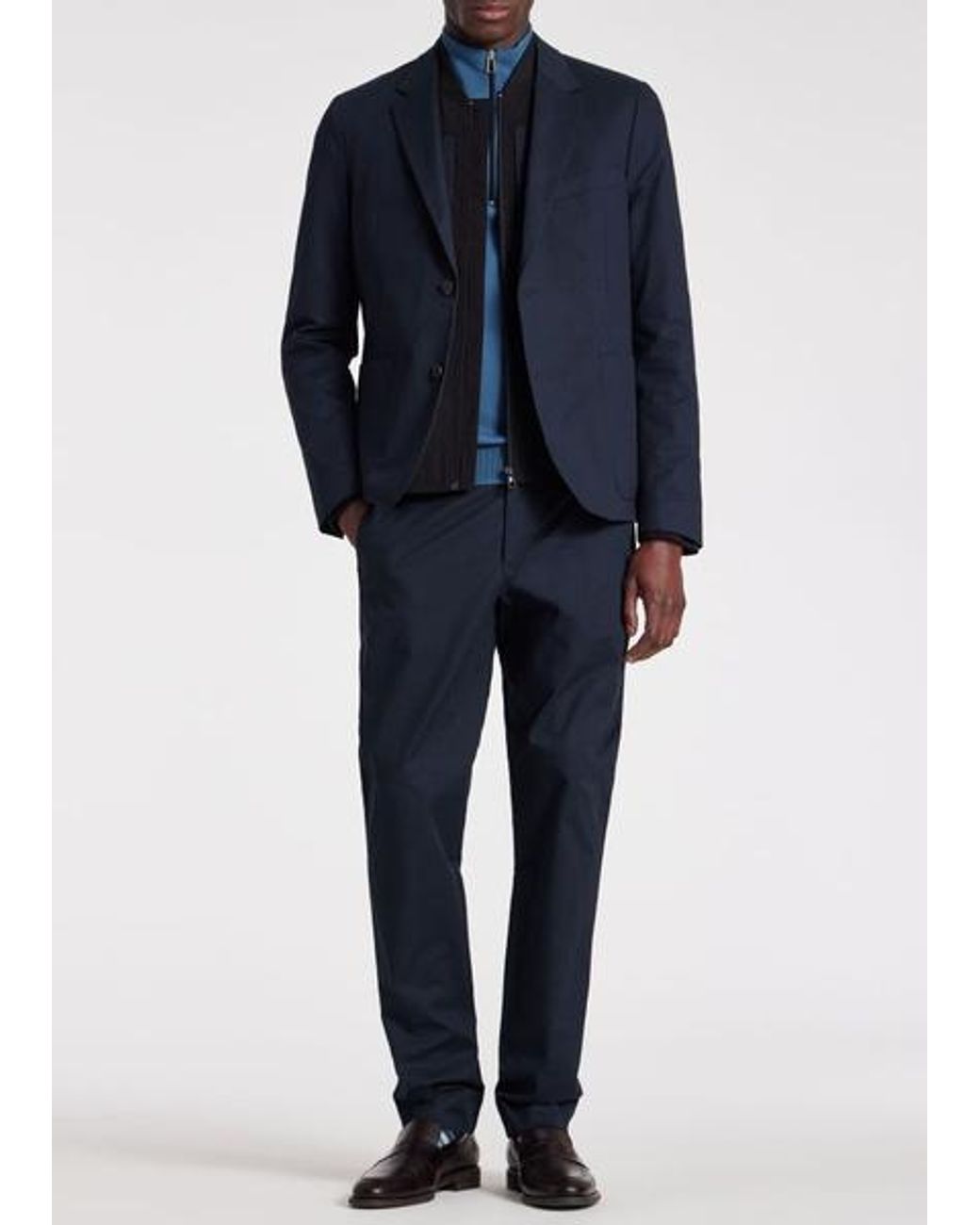 Paul Smith Black Mid-Fit Stretch Organic Cotton Unlined Blazer for men