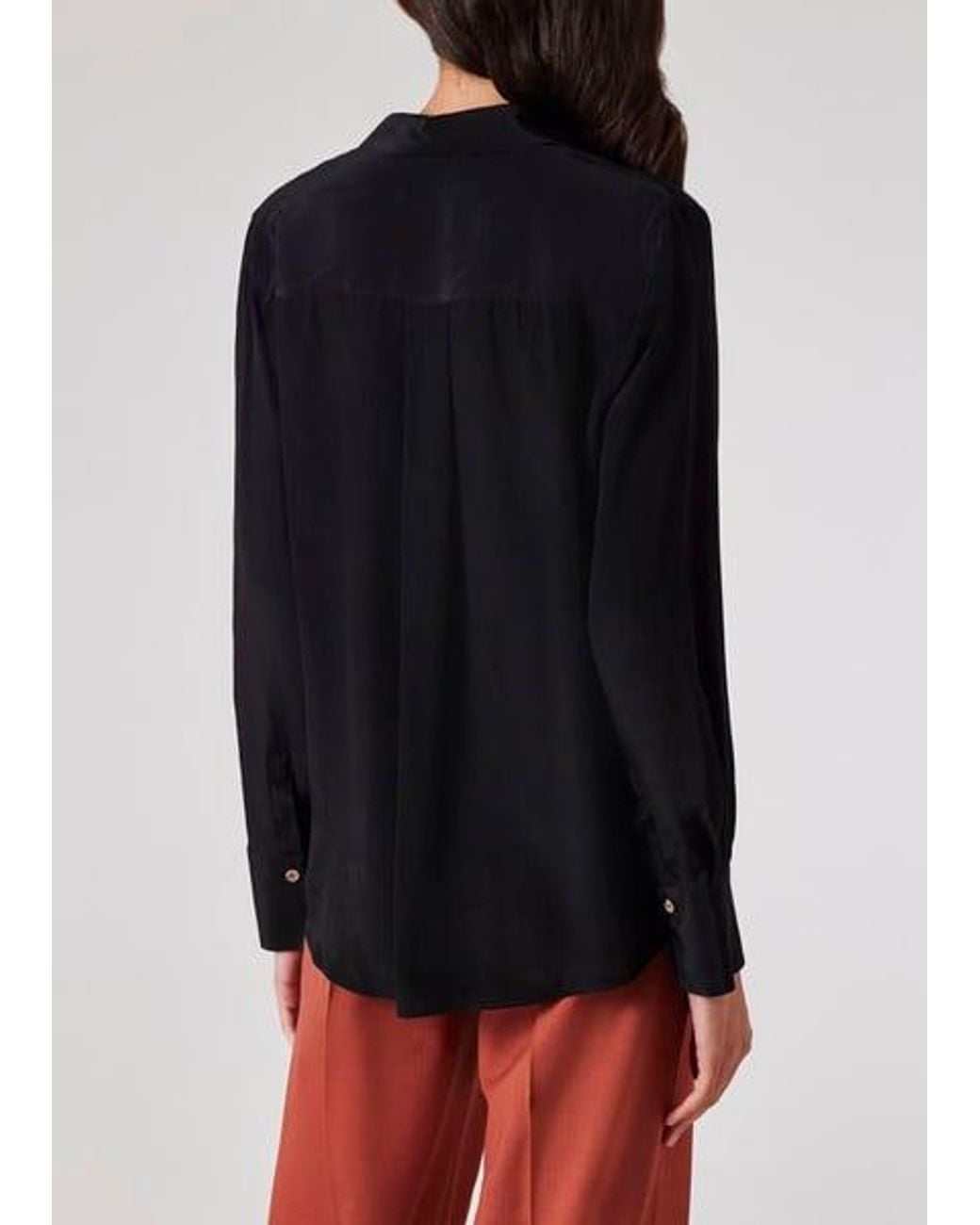 Paul Smith Black Silk-Blend Blouse