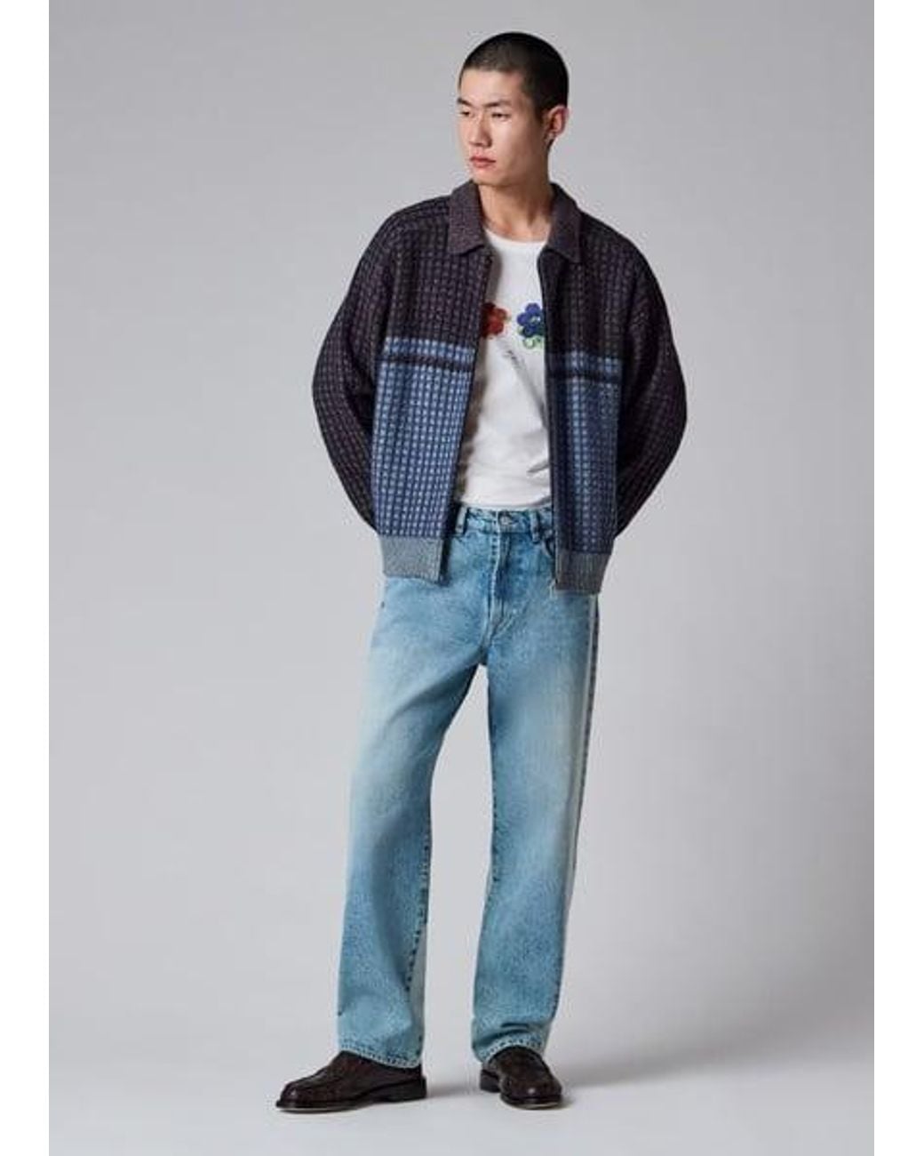 Paul Smith Blue And Cotton-Blend Zip Cardigan for men