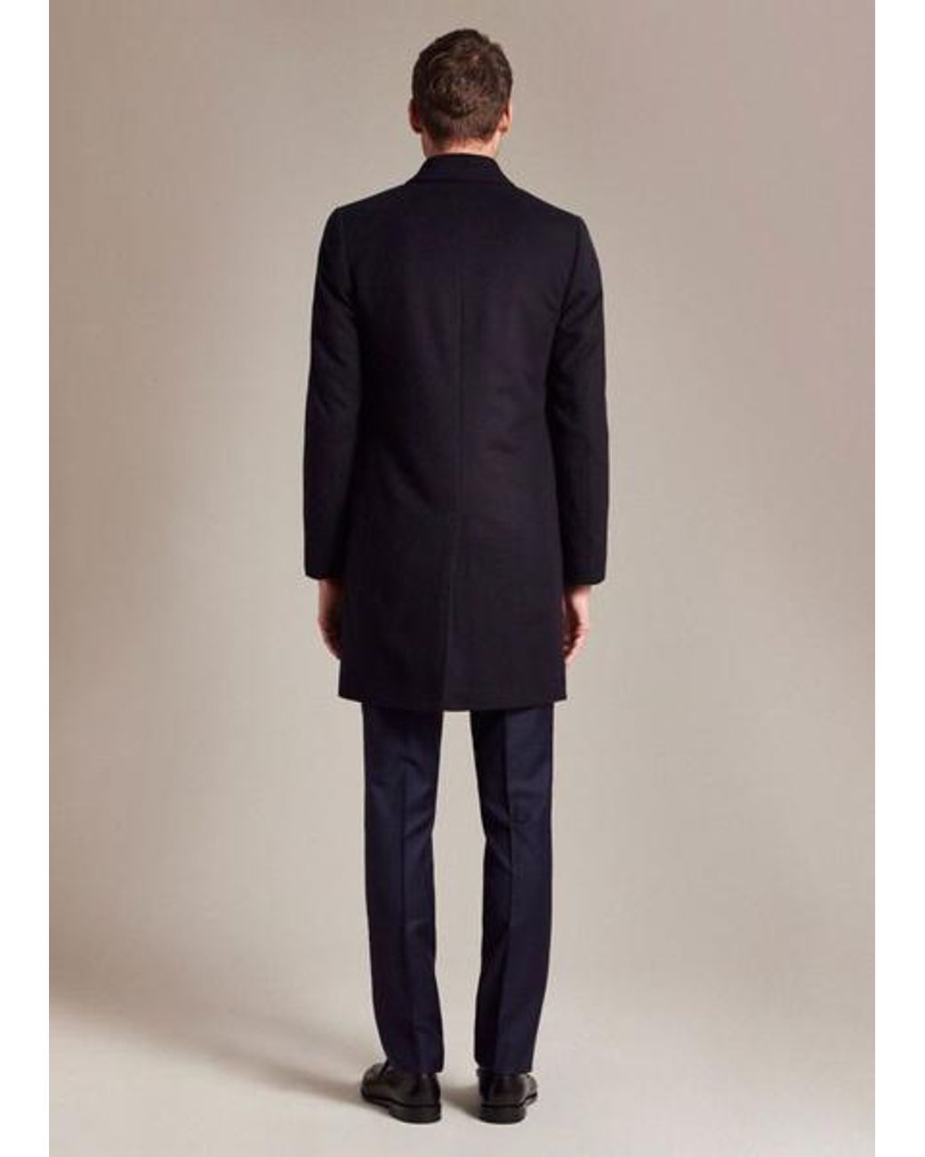 Paul Smith Navy Blue Wool-cashmere Epsom Coat for men