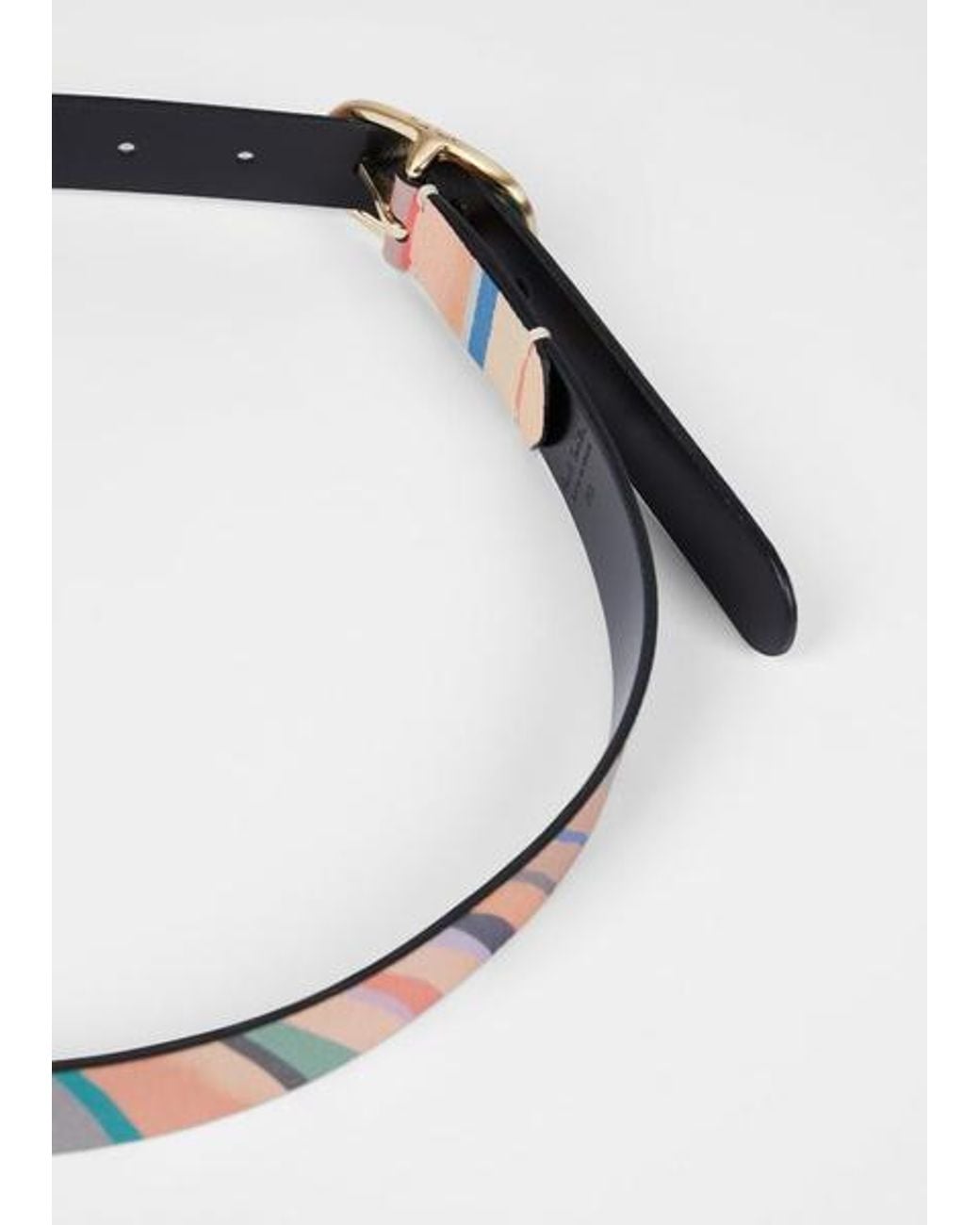 Paul Smith Multicolor 'Dusky Swirl' Reversible Leather Belt