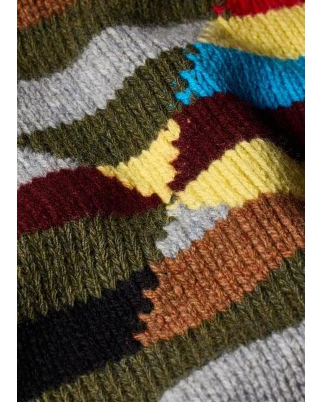 Paul Smith Blue 'Signature Stripe' Argyle Knit Sweater for men