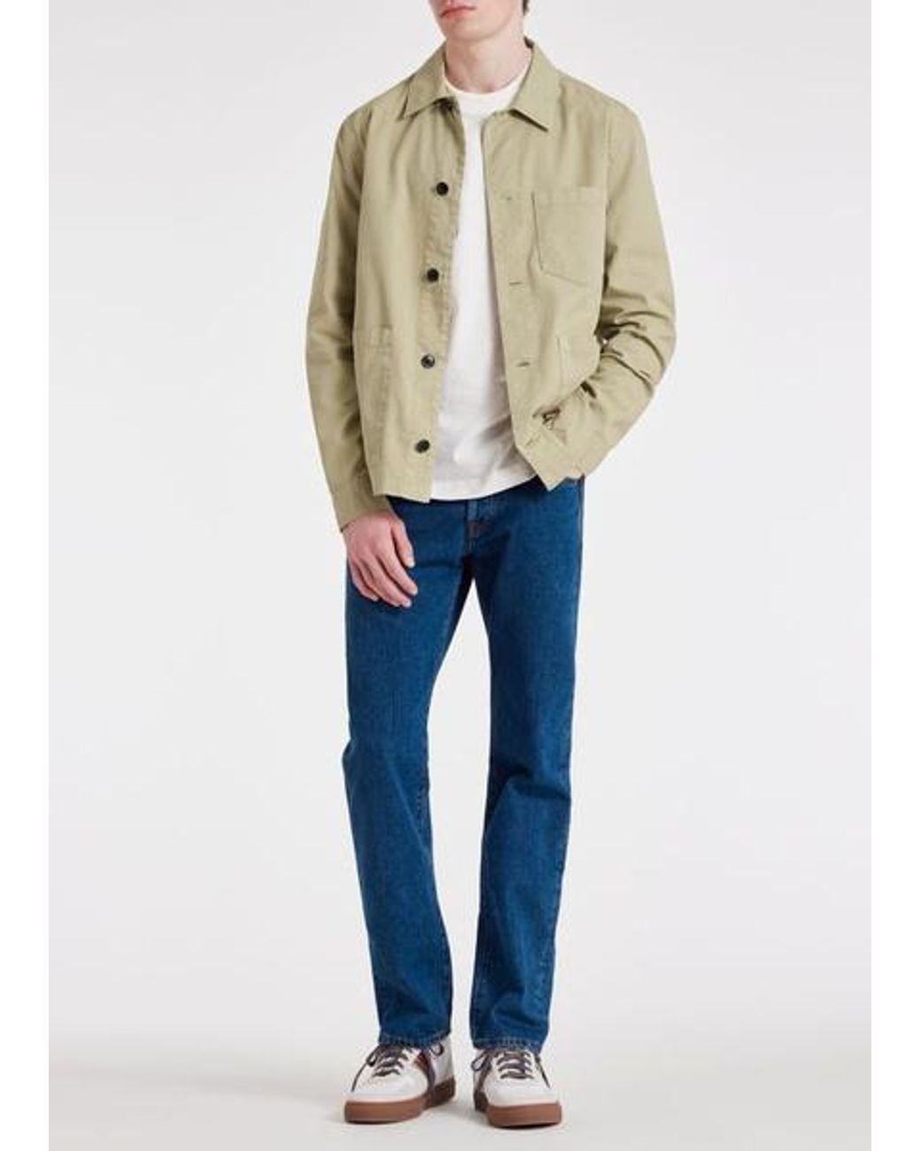 Paul Smith Blue Standard-Fit Mid-Wash 'Organic Authentic Twill' Jeans for men
