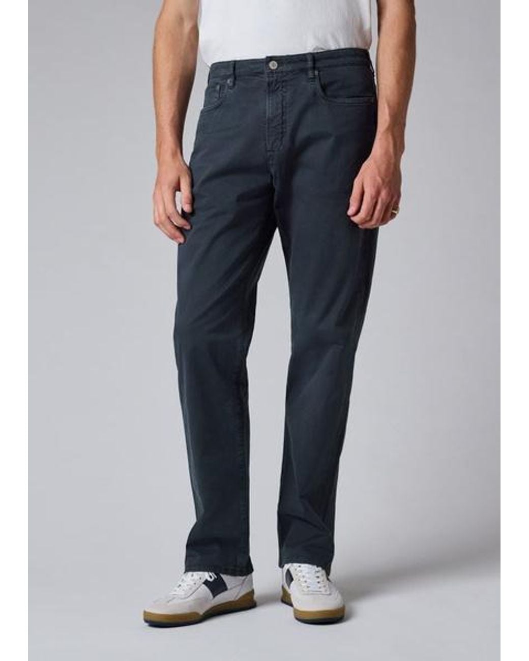 Paul Smith Blue Relaxed Tapered-Fit Cotton-Twill Trousers for men