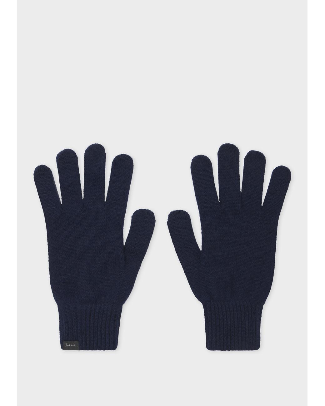 Paul Smith Blue Cashmere-Blend Gloves for men