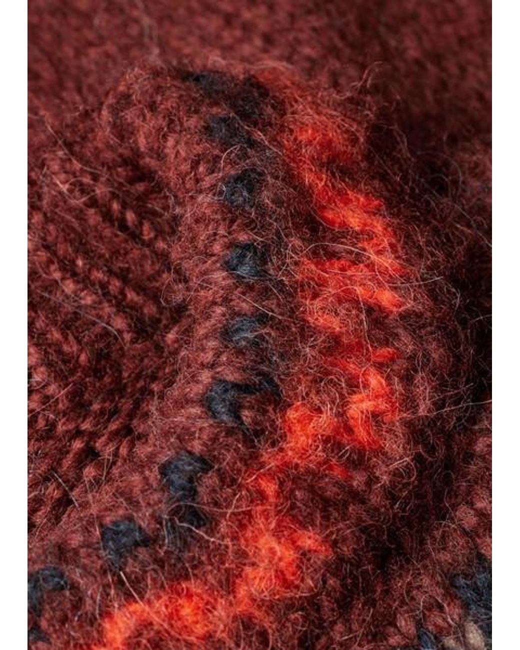 Paul Smith Red Fair Isle Wool-Alpaca Sweater