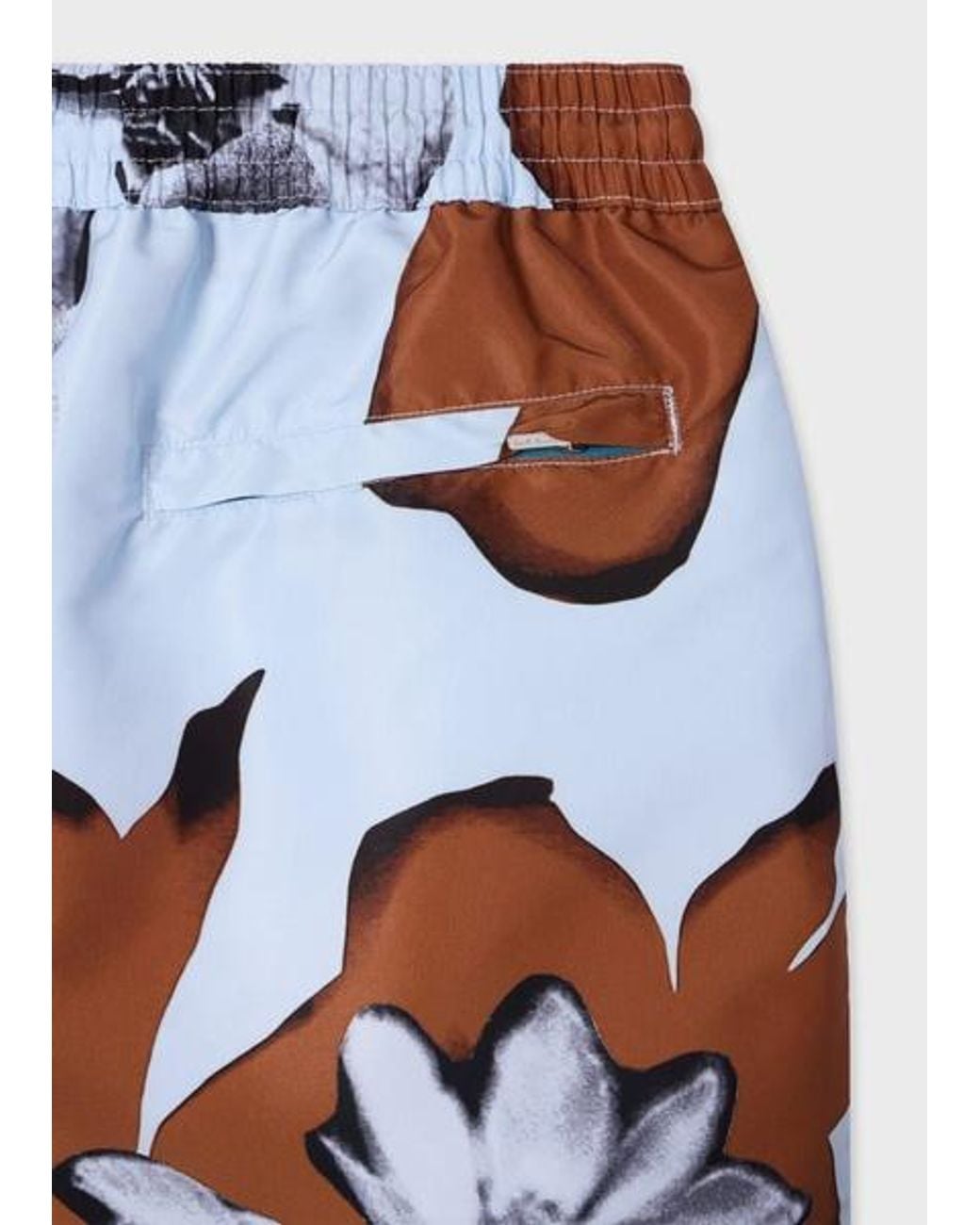 Paul Smith Blue Sky 'Shadow Floral' Swim Shorts for men