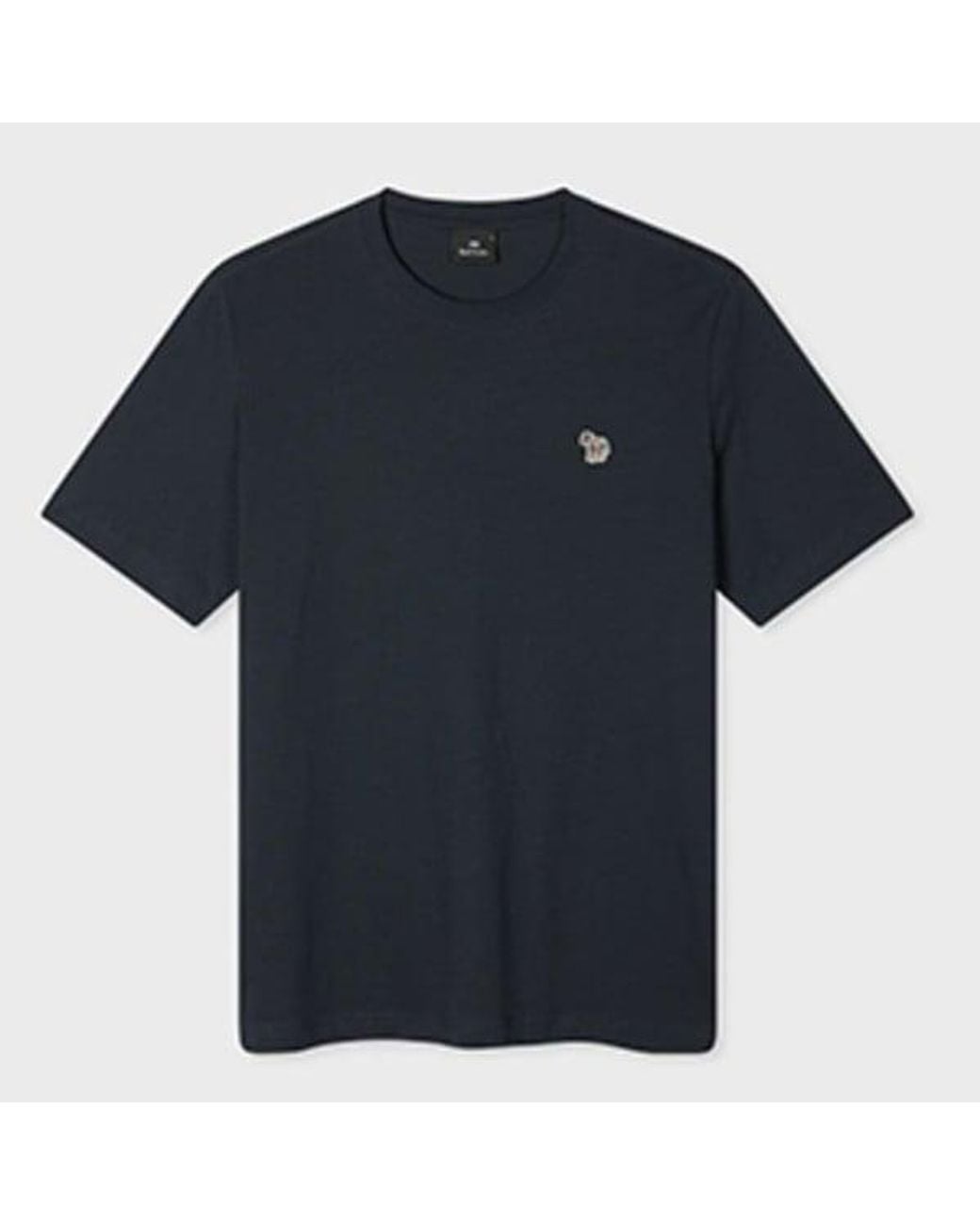 Paul Smith Blue Cotton Zebra Logo T-Shirt for men