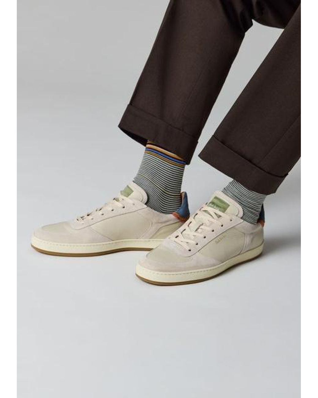 Paul Smith Black Ecru 'Destry' Trainers for men