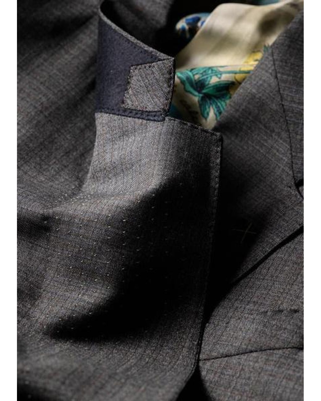 Paul Smith Black Sharkskin Check Double-Breasted Blazer for men
