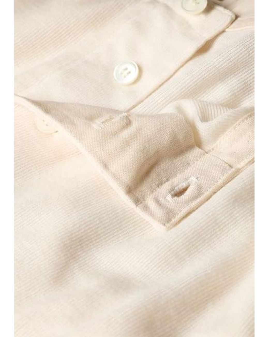 Paul Smith Natural Ribbed Wool Henley Top for men