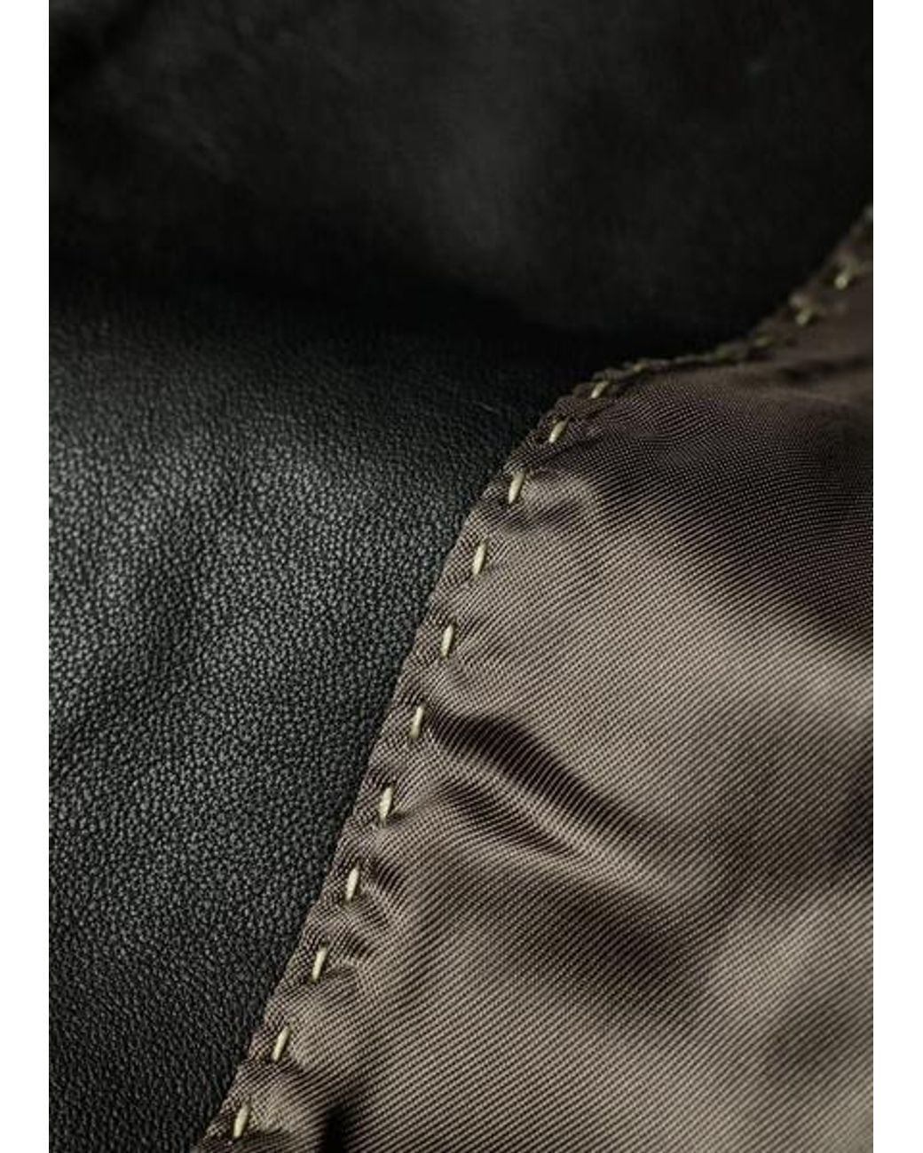 Paul Smith Black Leather Bomber Jacket