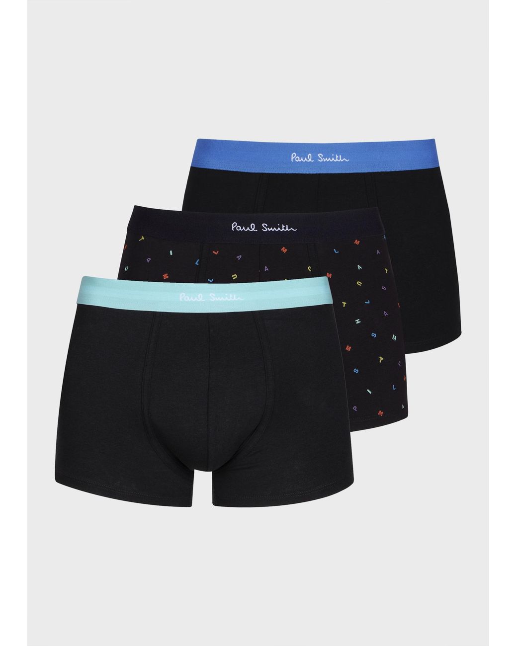 Paul Smith Blue Mixed Boxer Briefs Three Pack for men