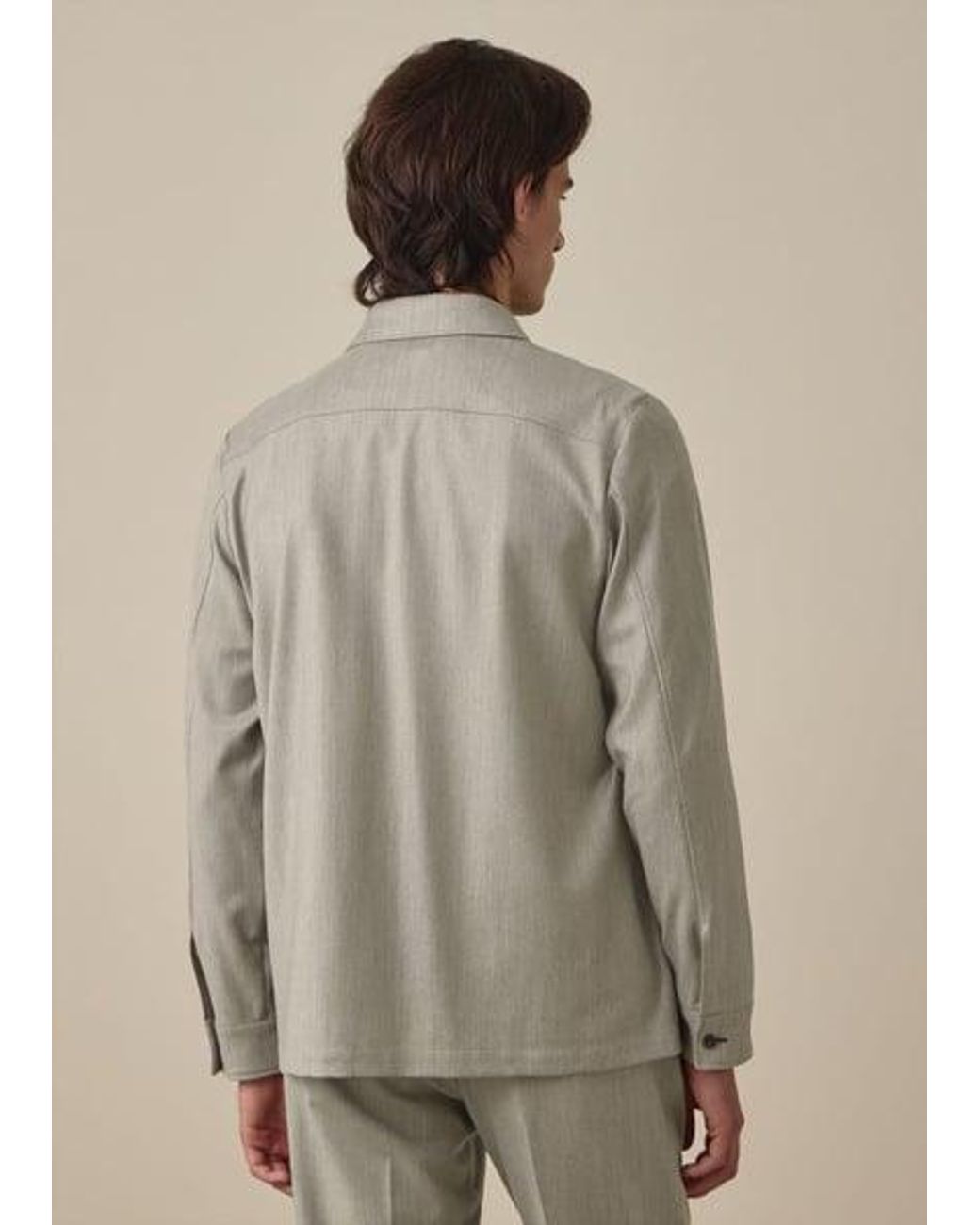 Paul Smith Natural Wool-Cashmere Flannel Overshirt for men