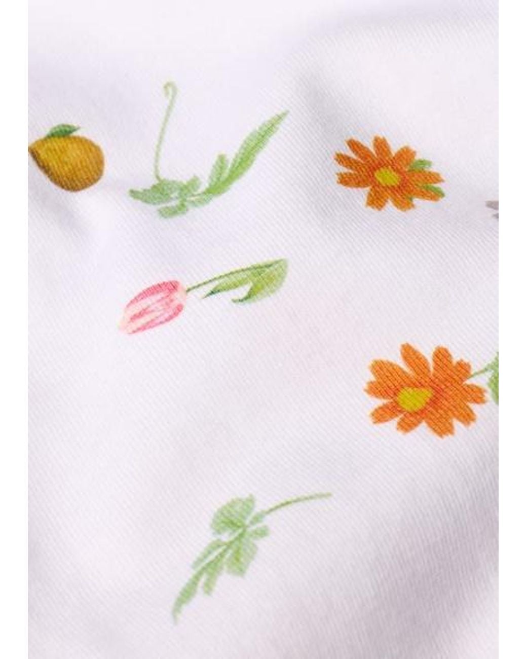 Paul Smith Gray Cotton 'Flowers' T-Shirt