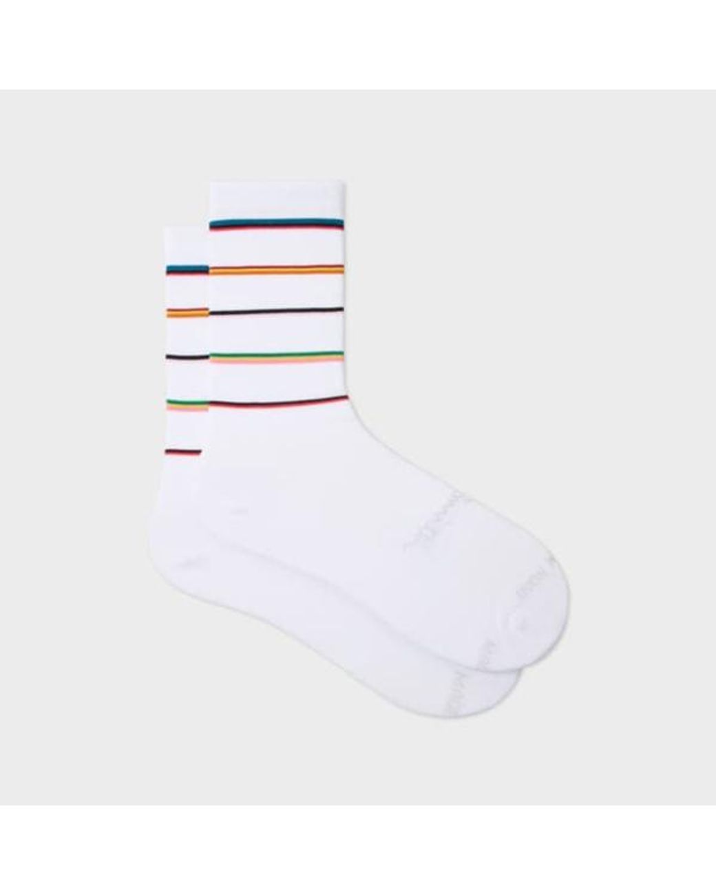 Paul Smith White 'Signature Stripe' Cycling Socks for men