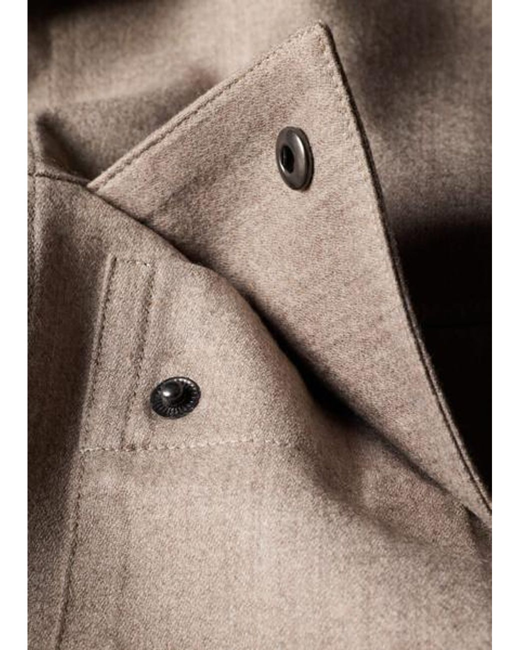 Paul Smith Natural Wool-Cashmere Flannel Overshirt for men