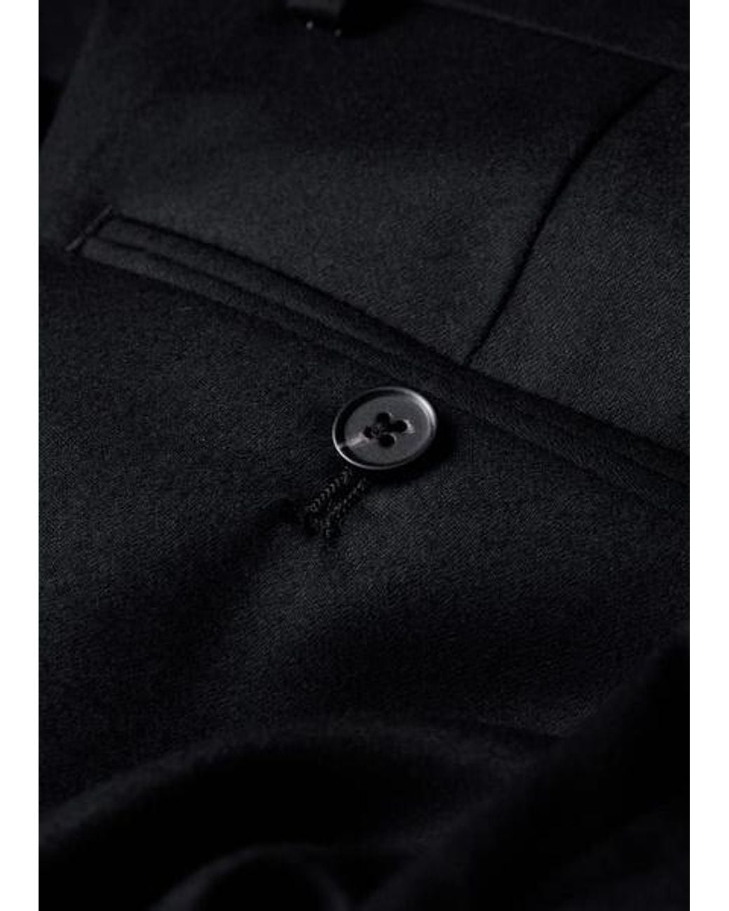 Paul Smith Black Wool-Cashmere Blend Slim-Fit Trousers