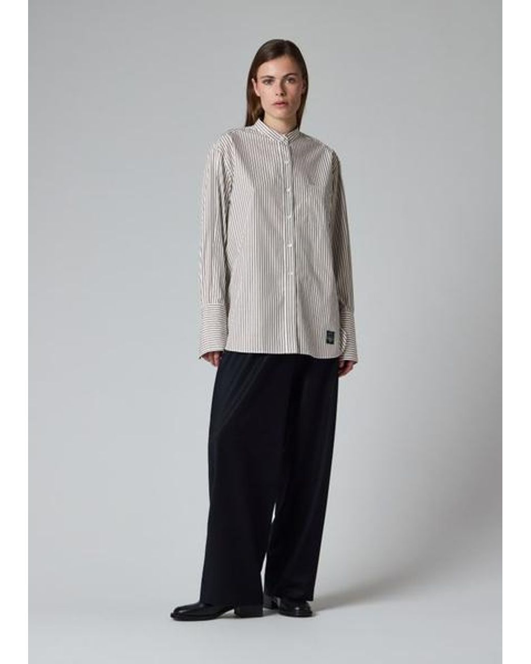 Paul Smith Gray Khaki Bengal Stripe Shirt