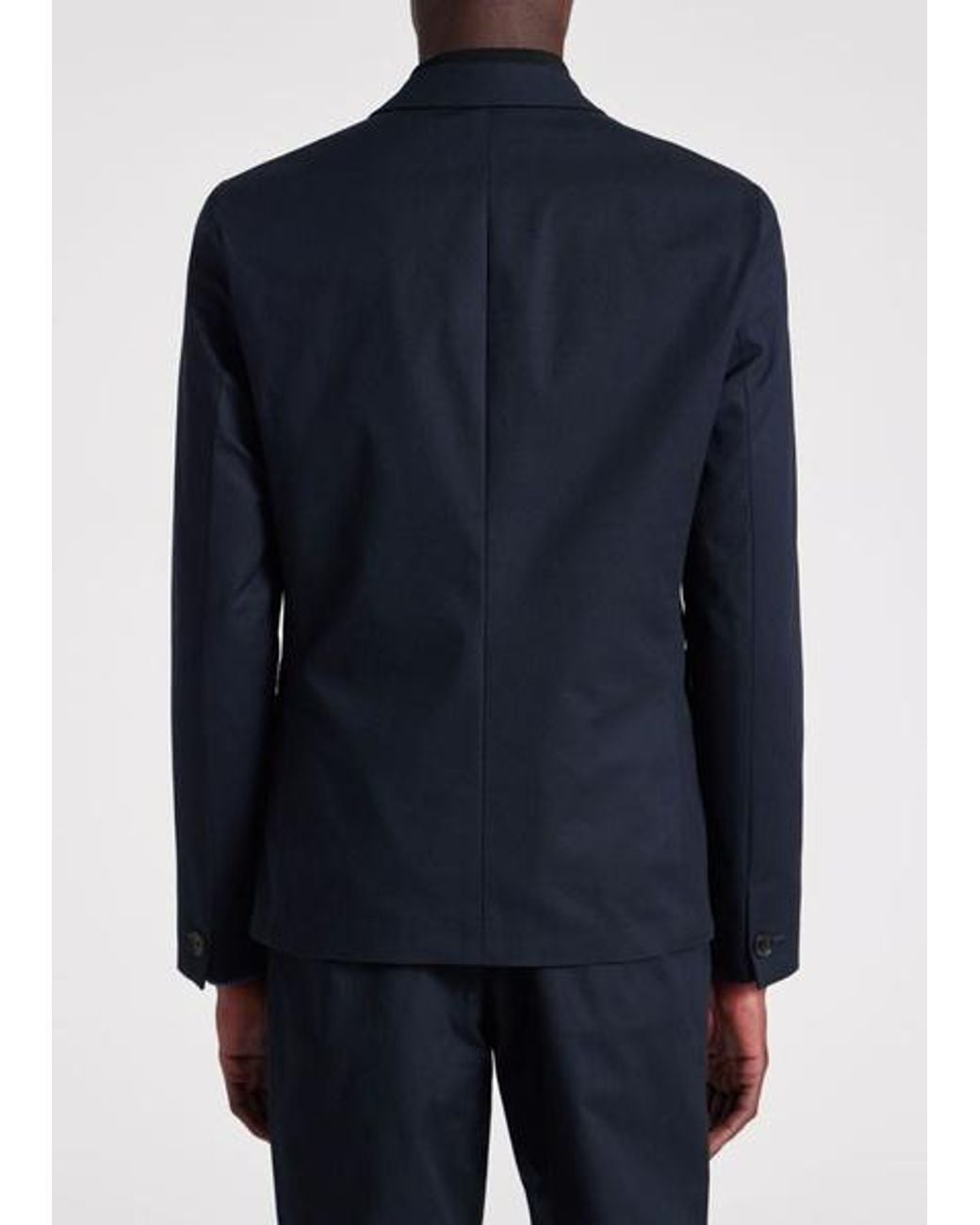 Paul Smith Black Mid-Fit Stretch Organic Cotton Unlined Blazer for men