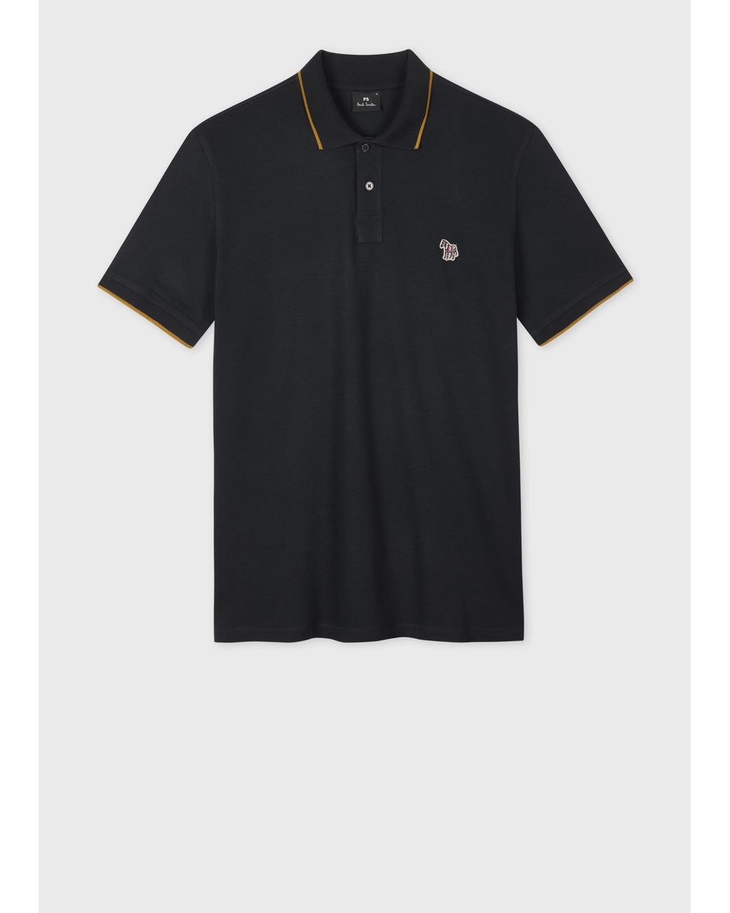 Paul Smith Dark Zebra Logo Polo Shirt With Contrast Tipping Paul Smith Dark Zebra Logo Polo Shirt With Contrast Tipping