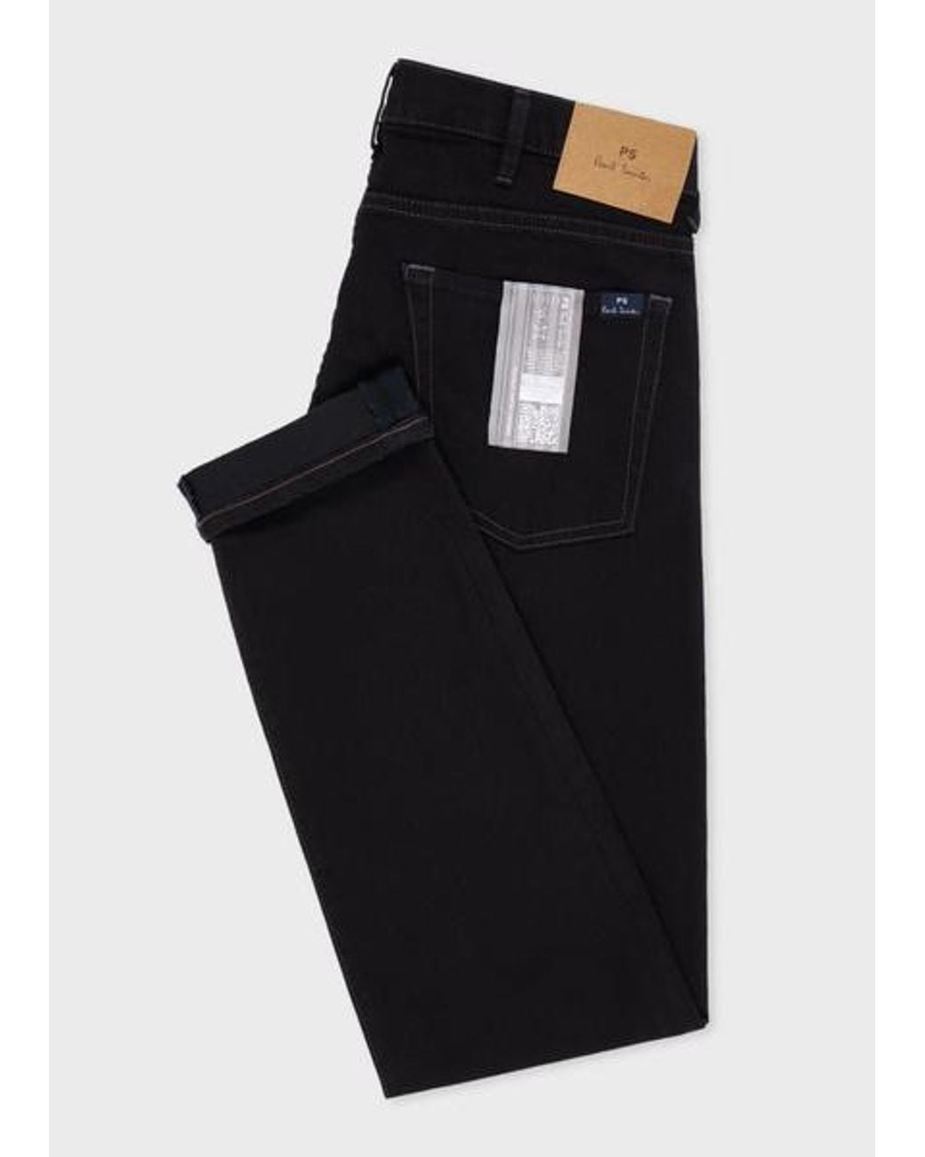 Paul Smith Black Tapered-Fit 'Organic Stretch' Jeans for men