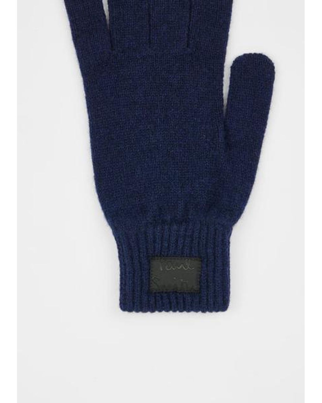 Paul Smith Blue Cashmere-Blend Gloves for men