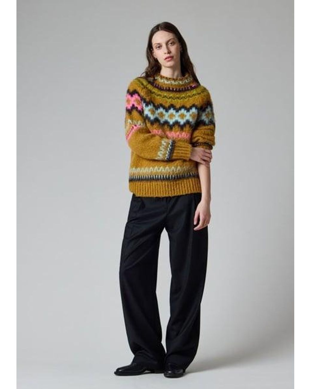 Paul Smith Metallic Fair Isle Wool-Alpaca Sweater
