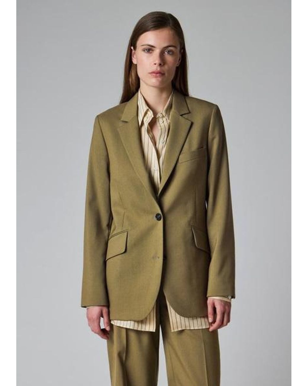 Paul Smith Green Wool Hopsack Blazer