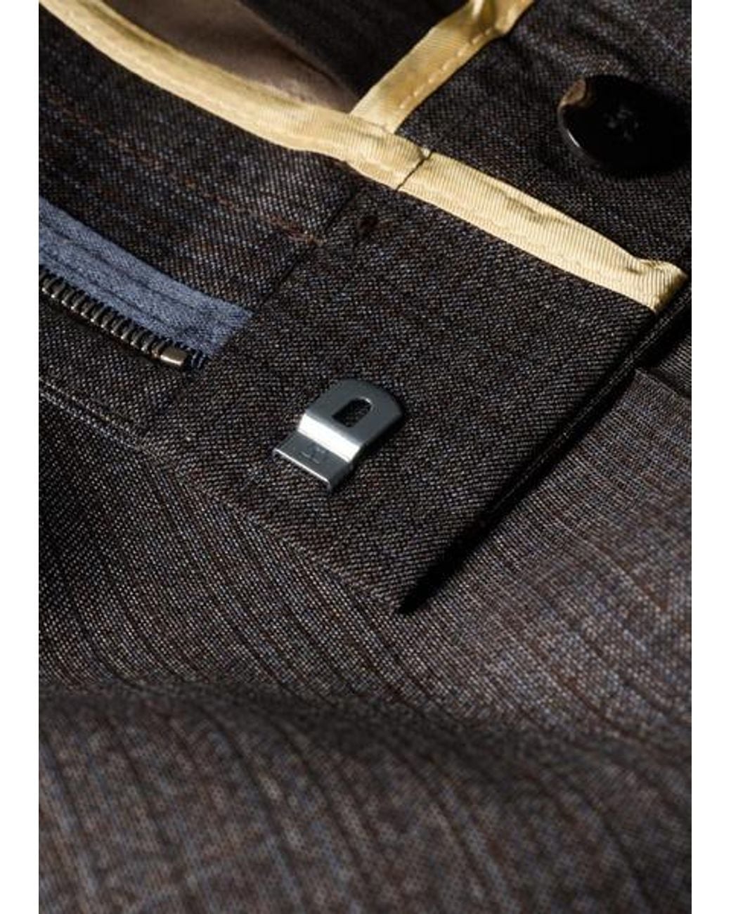 Paul Smith Gray Sharkskin Check Wool Trousers for men