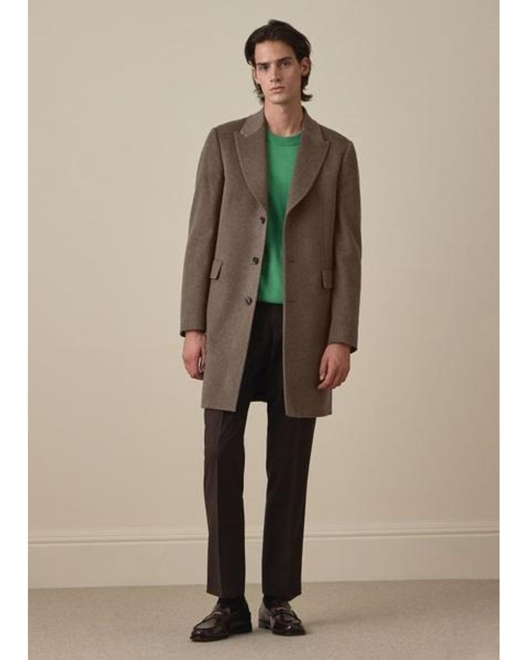Paul Smith Brown Wool-Cashmere Blend Overcoat for men