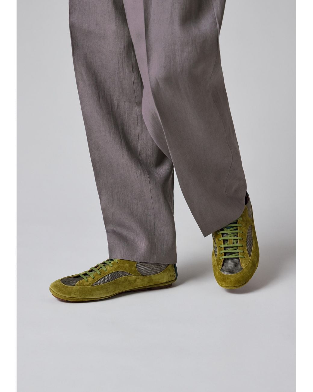 Paul Smith Gray Lime 'Marini' Trainers for men