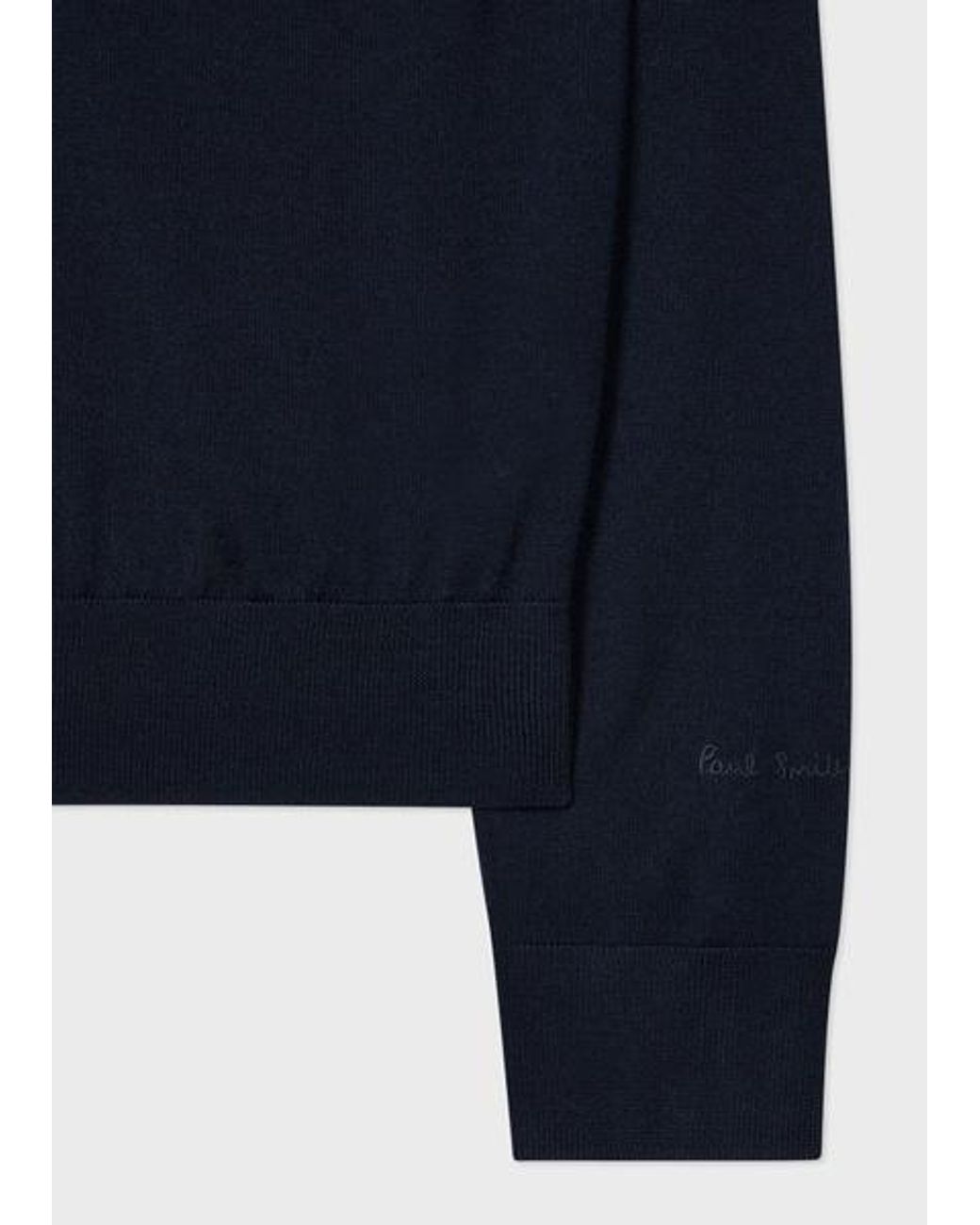Paul Smith Blue Merino Wool Roll Neck Sweater for men
