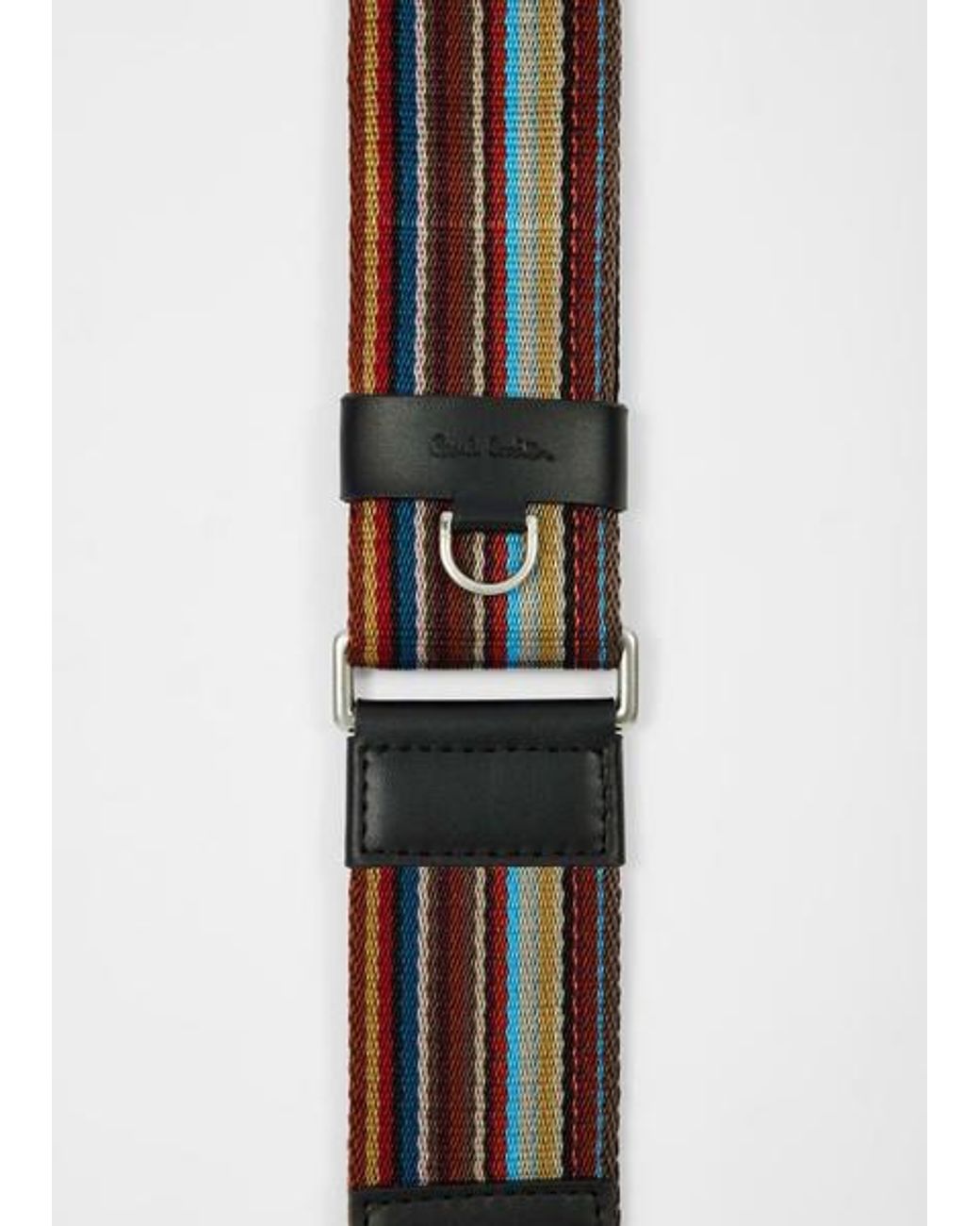 Paul Smith White 'Signature Stripe' Bag Strap