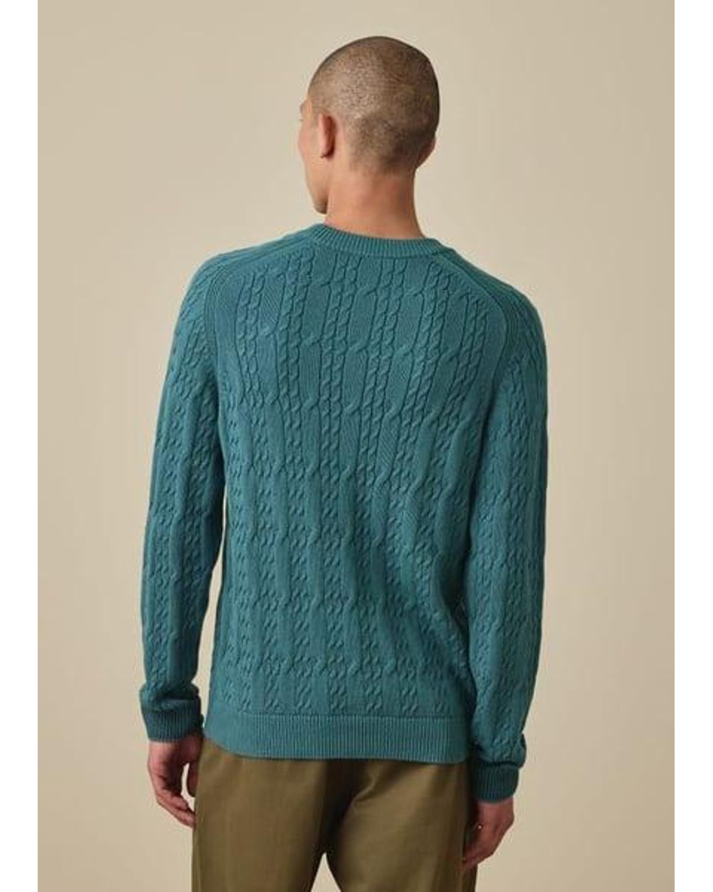 Paul Smith Green Mid Cable-Knit Cotton Sweater for men