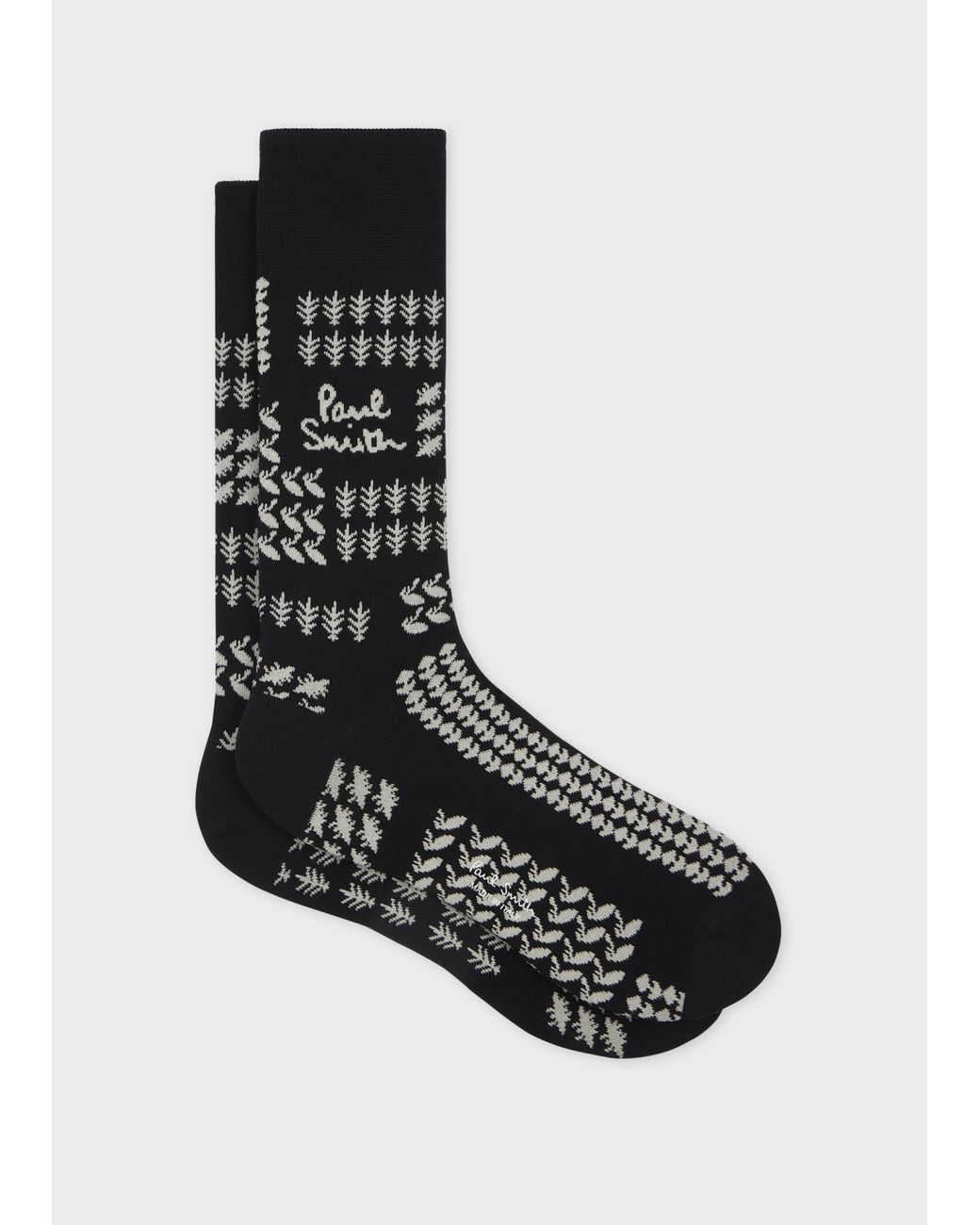 Paul Smith Black Contrast 'Bandana' Socks for men