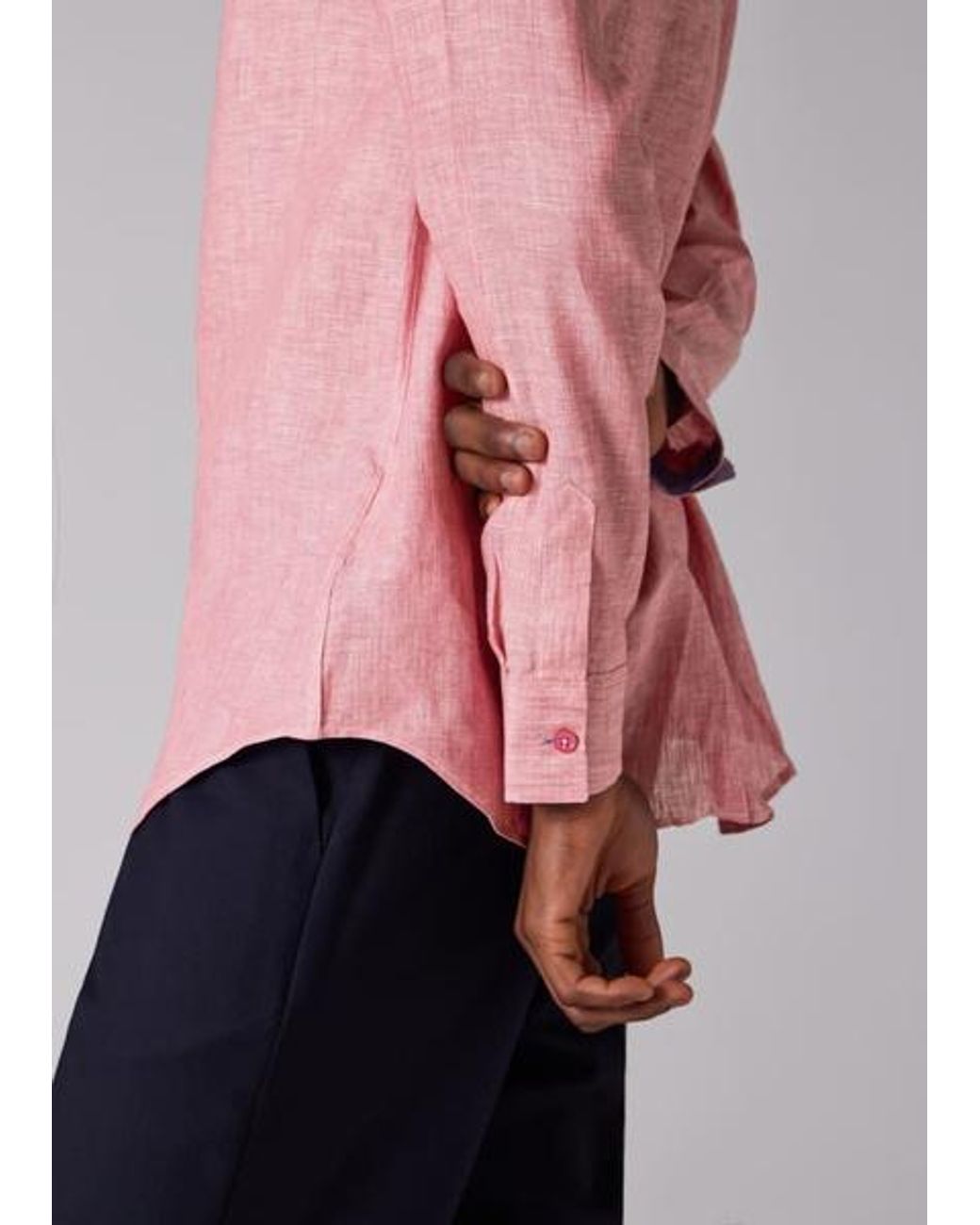 Paul Smith Pink Linen Shirt for men
