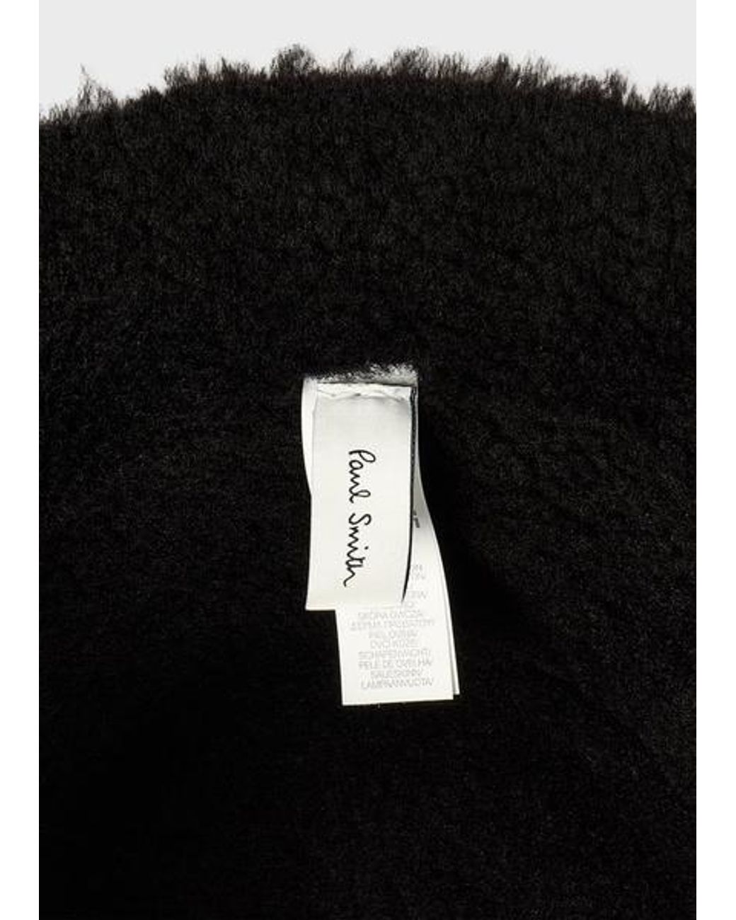 Paul Smith Black Leather Bucket Hat