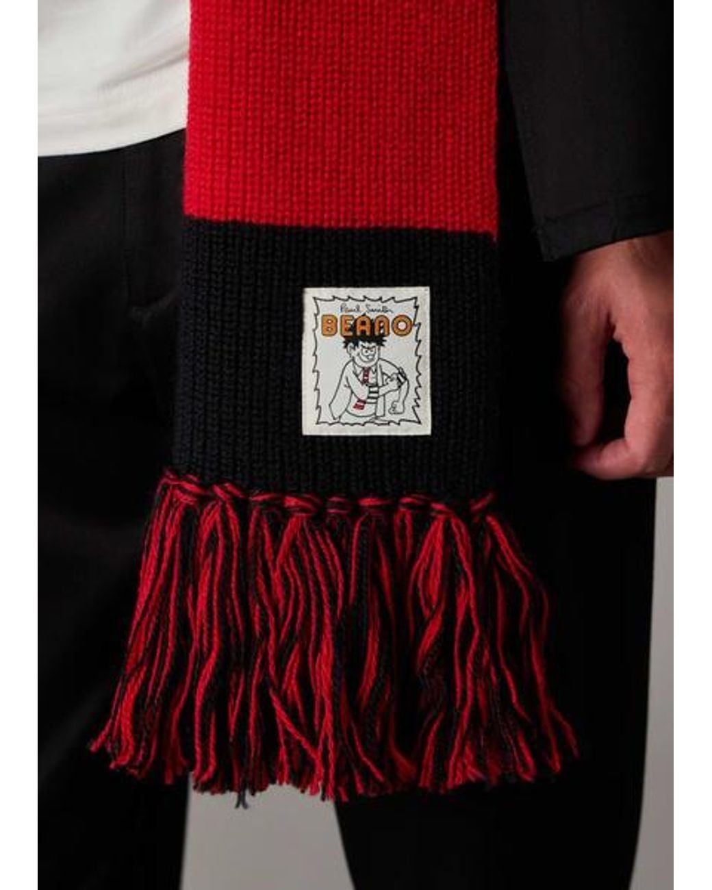 Paul Smith + Beano Red Stripe Scarf for men