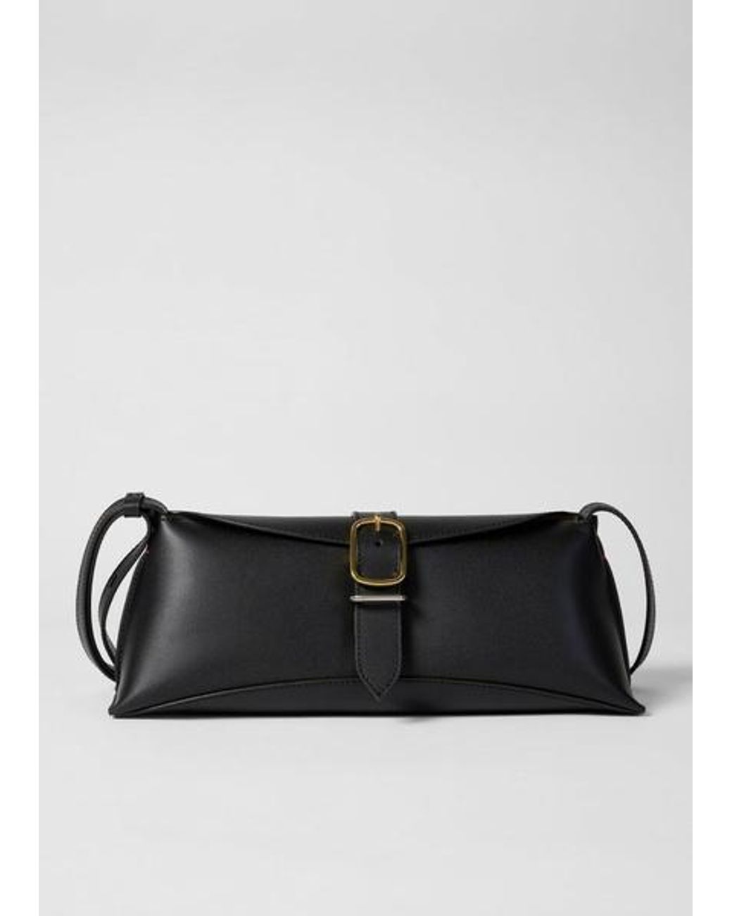 Paul Smith Black Leather Buckle Shoulder Bag