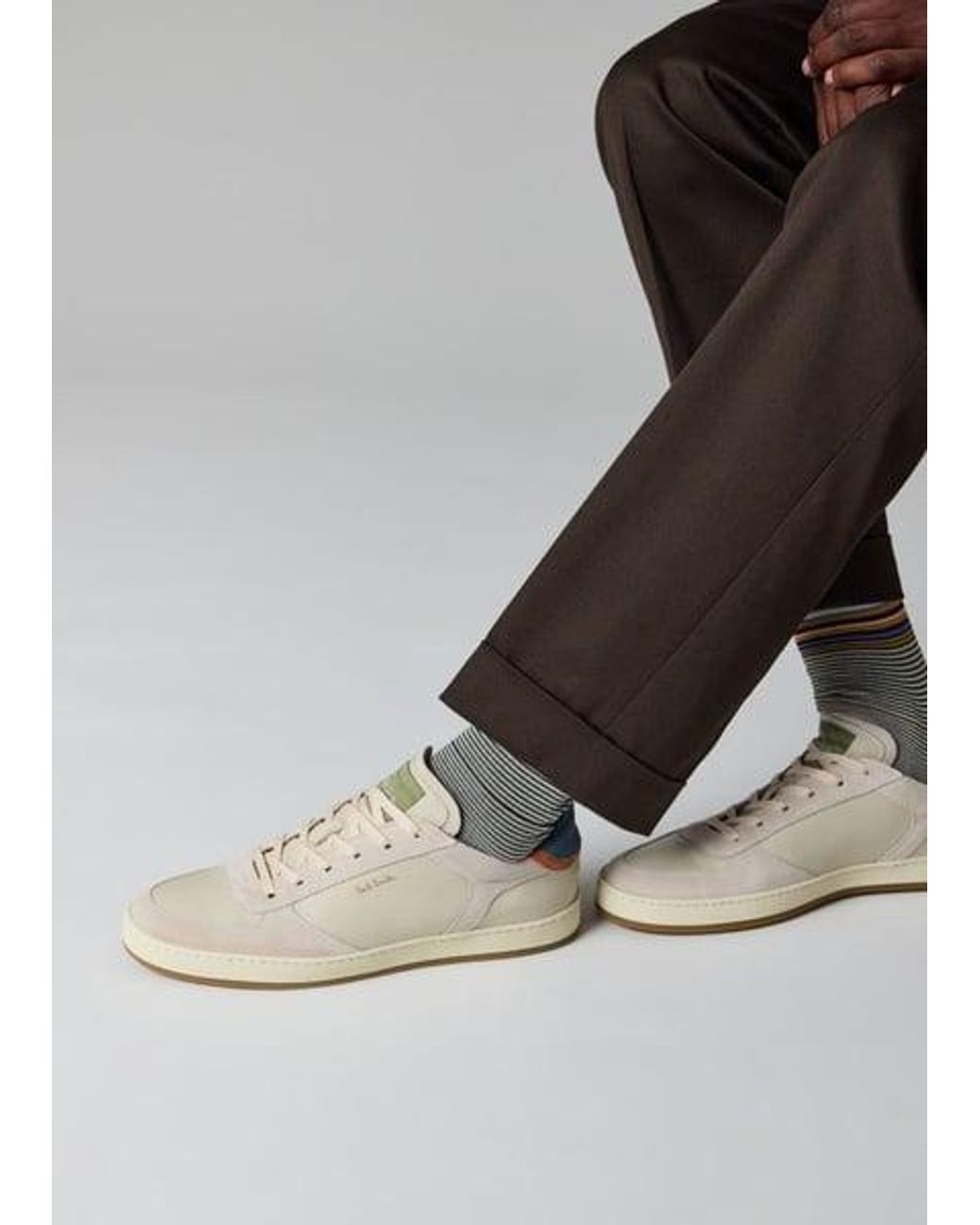 Paul Smith Black Ecru 'Destry' Trainers for men
