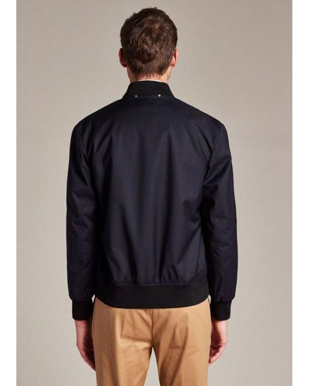 Paul Smith Blue 'Storm System' Wool Bomber Jacket for men