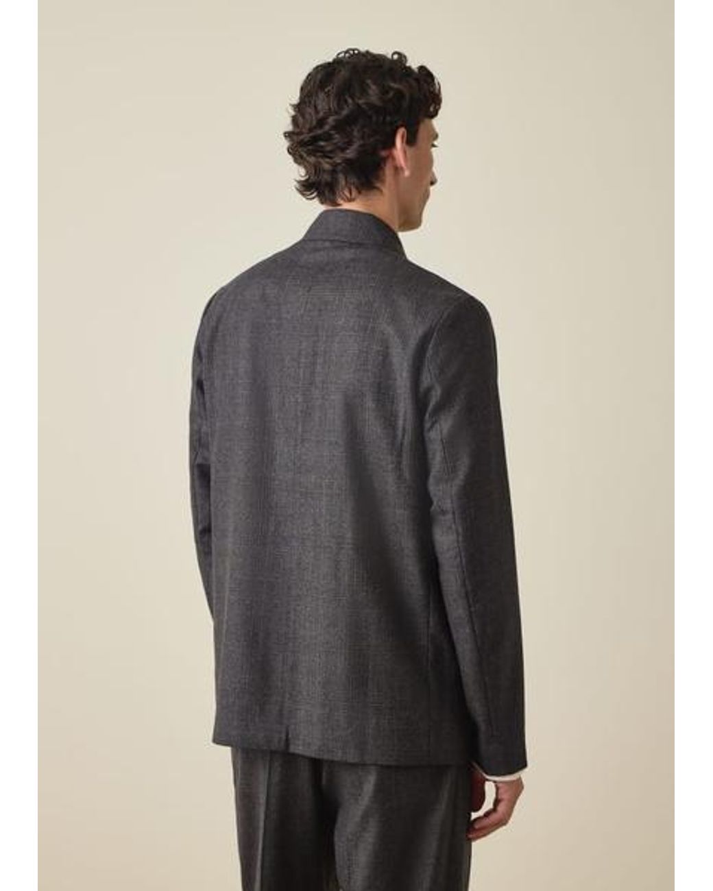 Paul Smith Black And Check Wool Work Jacket for men