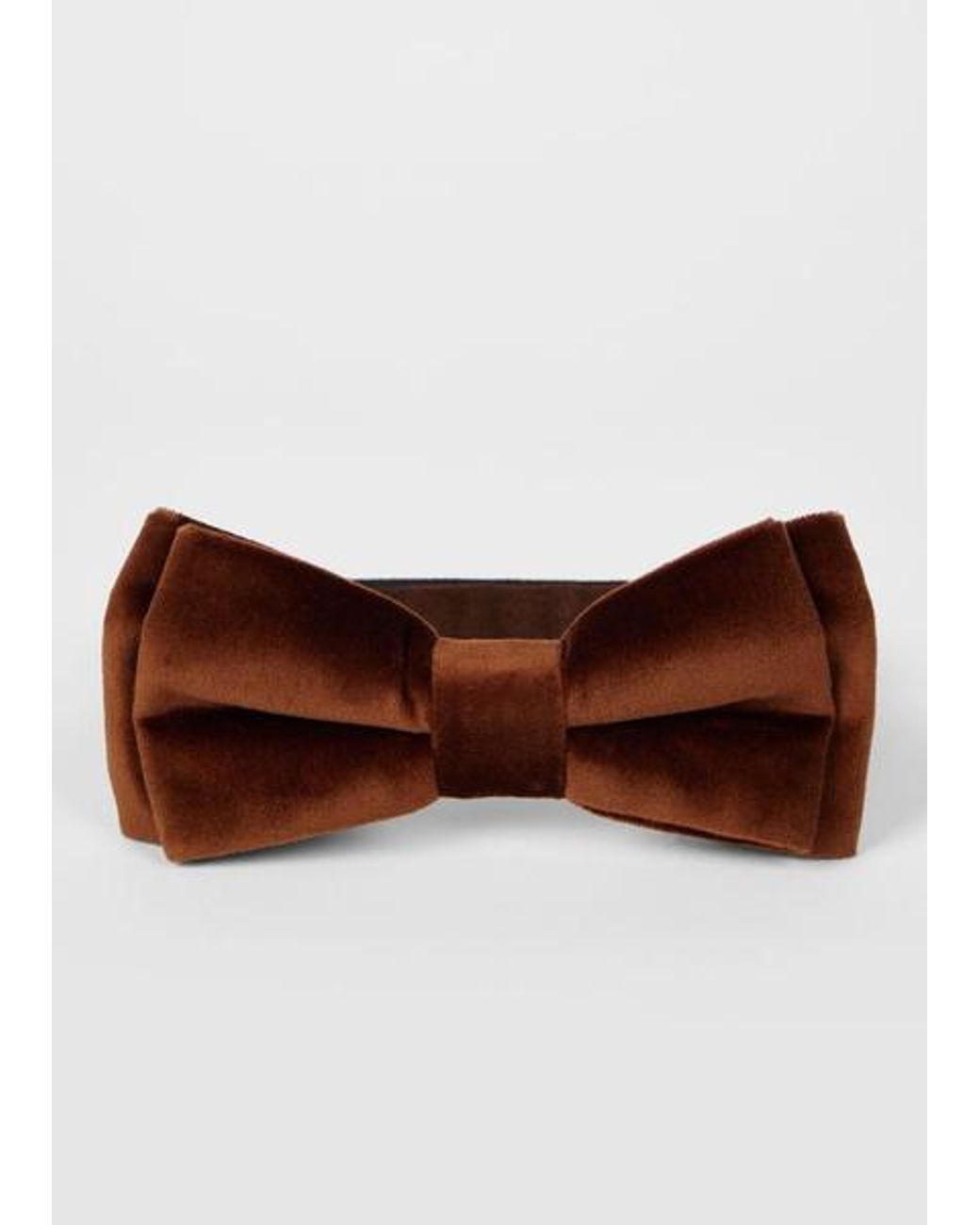 Paul Smith Brown Dark Velvet Pre-Tied Bow Tie for men