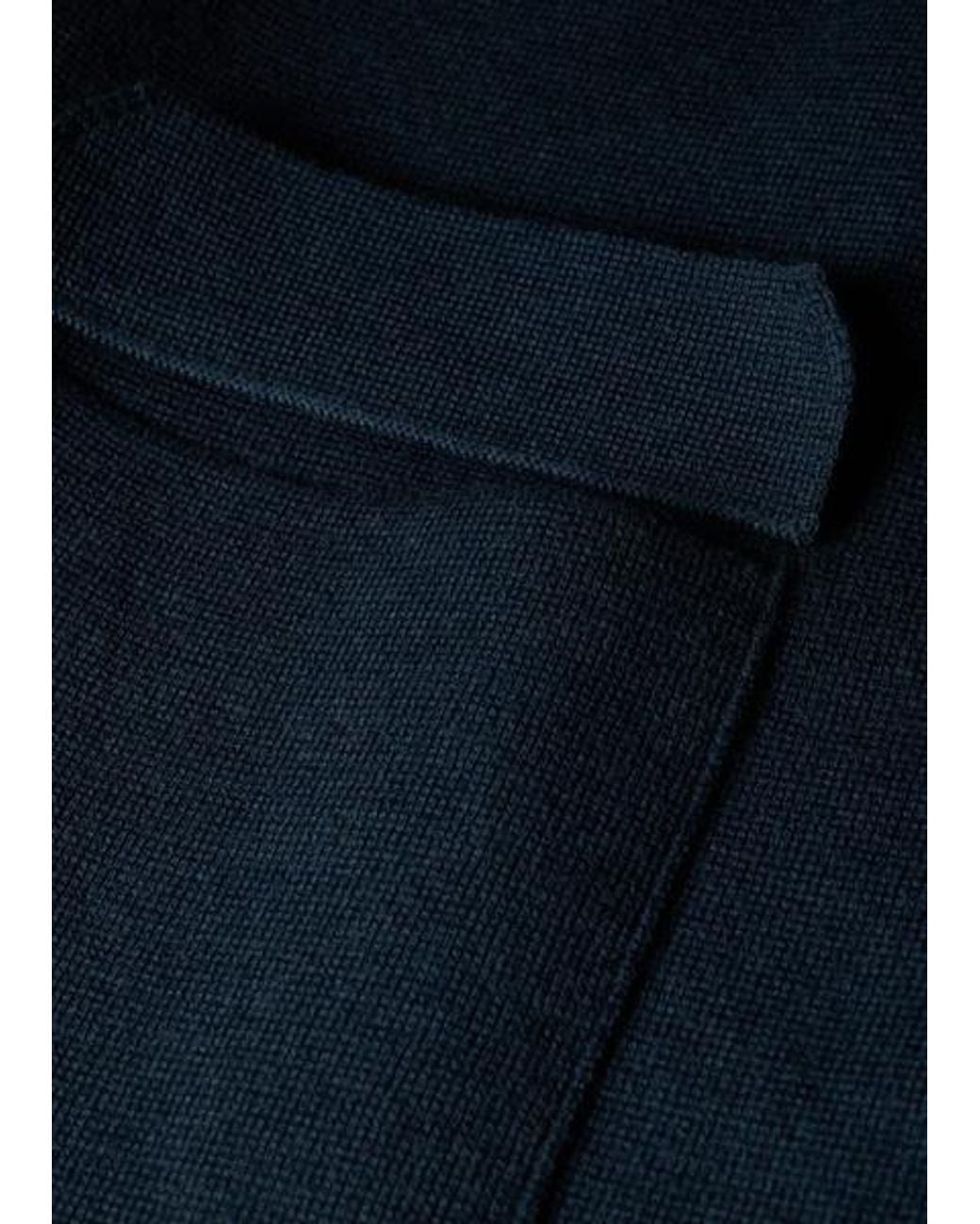 Paul Smith Blue Merino-Cotton Patch-Pocket Cardigan for men
