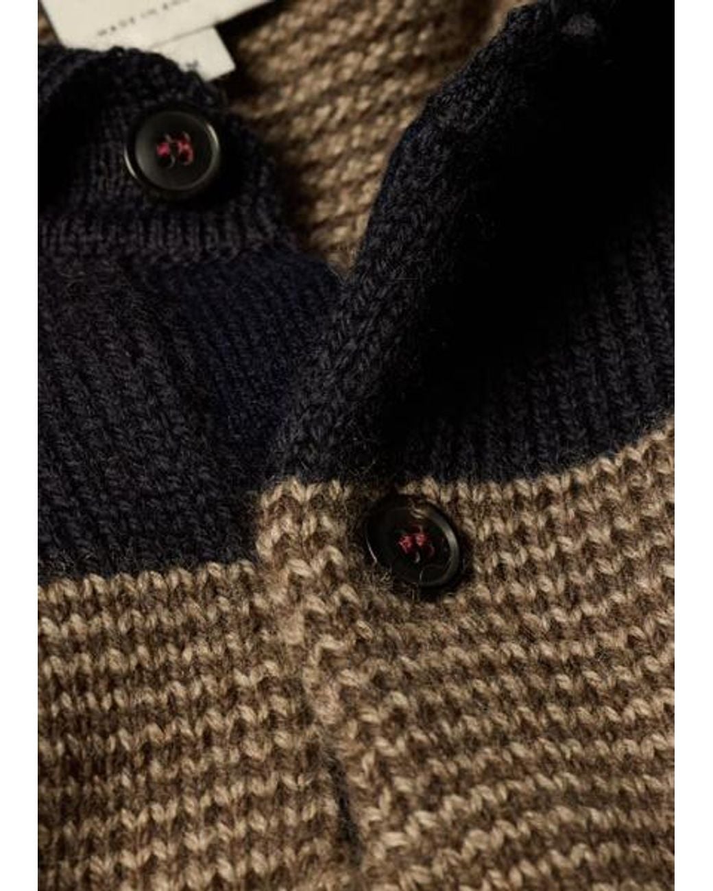 Paul Smith Black Block Stripe Polo Sweater for men