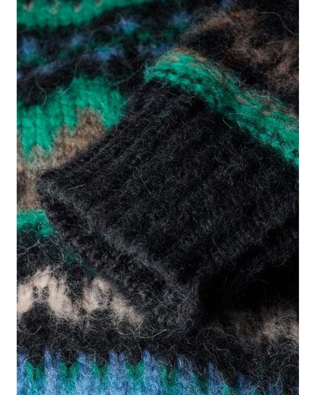 Paul Smith Green Fair Isle Wool-Alpaca Sweater
