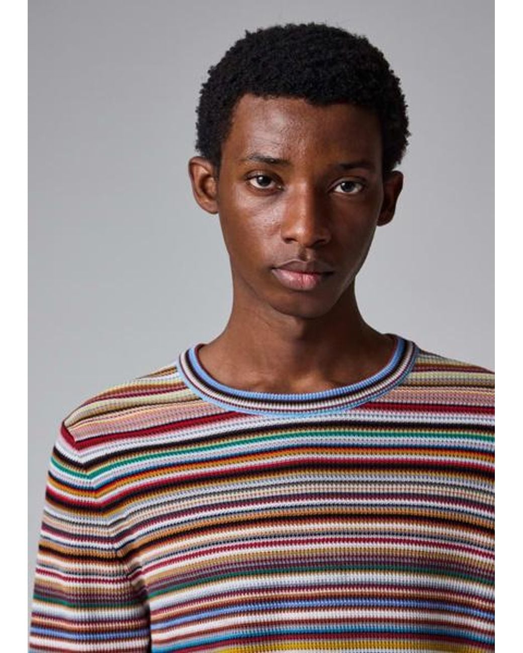 Paul Smith Multicolor 'Signature Stripe Textured-Cotton Sweater for men