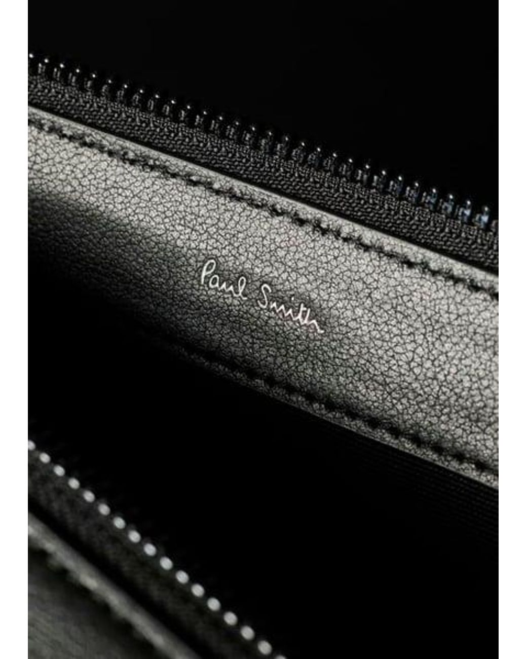 Paul Smith Gray 'Hotel Stickers' Leather Document Case for men